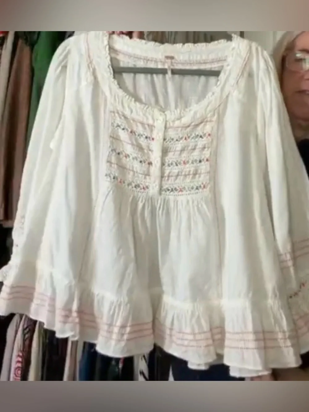 Free People Boho Ready For You Blouse, Size Medium
